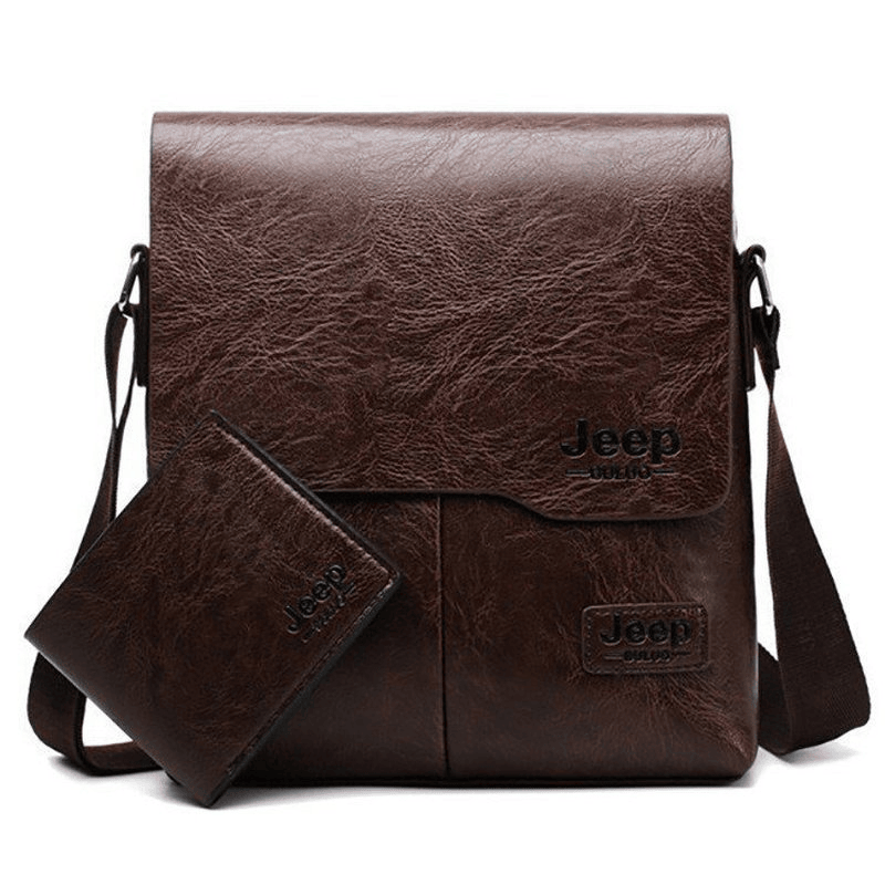 New Vertical Casual Briefcase Men's Business Document Bag Messenger Bag Shoulder Bag Card Bag Wallet