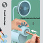 Cute Cartoon USB Fans With Pen Holder Pencil Sharpener; Rechargeable Fan For Children Business Gift