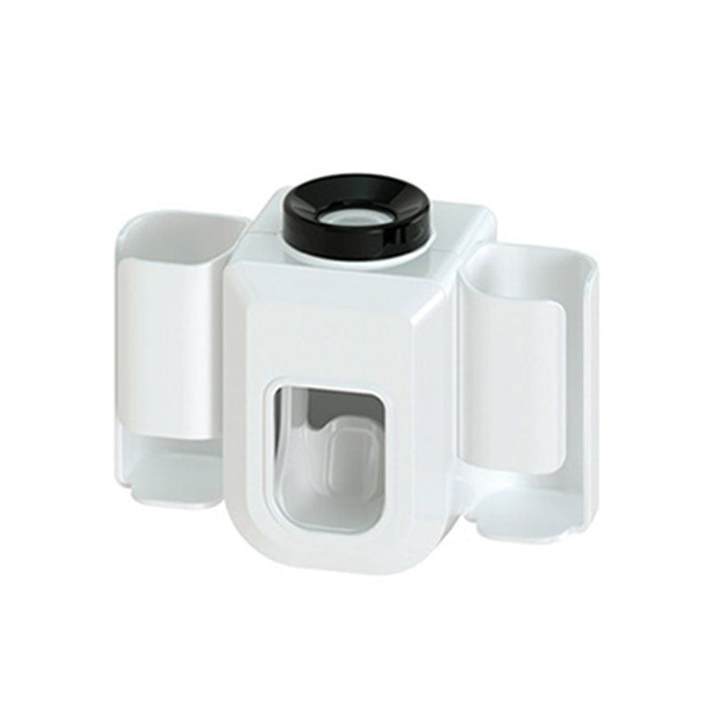 1pc Electric Toothbrush Holder Couple Toothbrush Holder Lazy Person Automatic Toothpaste Squeezing Device Wall Mounted Non Perforated Toothpaste Toothbrush Holder In Bathroom