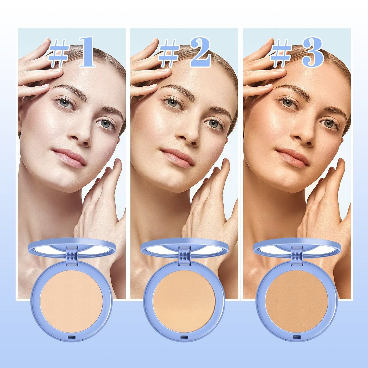 OUHOE(Classic ivory color) Setting Powder, Immaculate Lasting Makeup Is Not Easy To Makeup Powder Natural Light Breathable Setting Powder