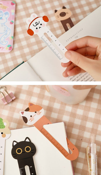 30pcs Cartoon Cute Ruler Bookmarks