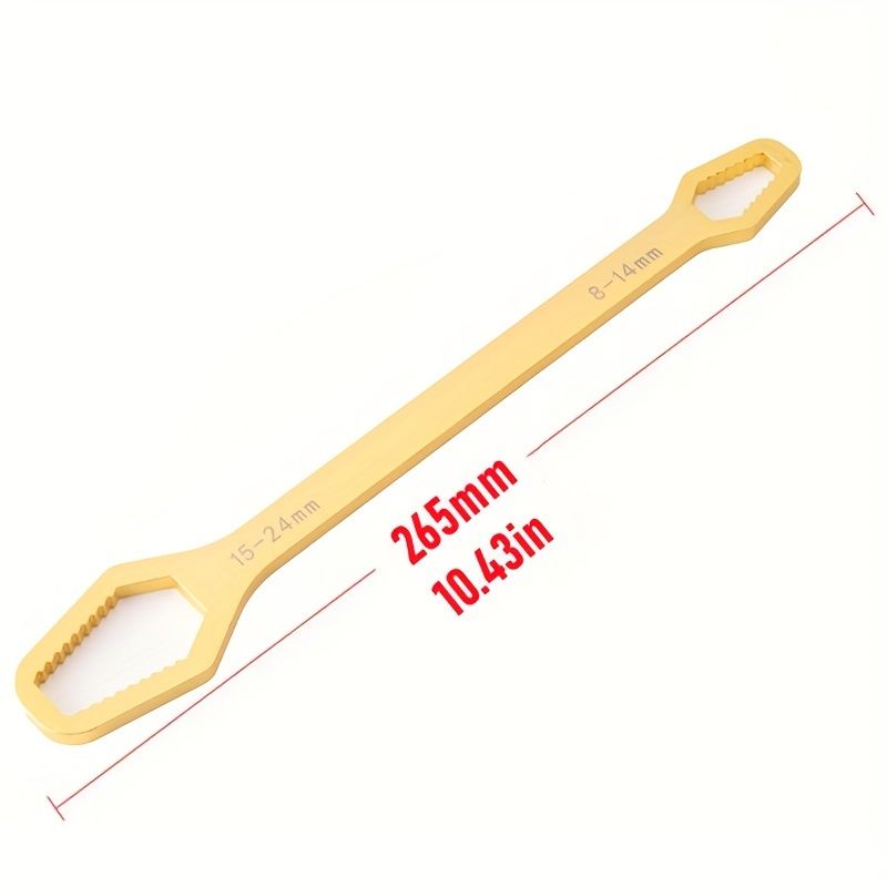 1 Pc Multifunctional Wrench, Household Tools 8-24mm Universal Torx Wrench, Self-tightening Adjustable Glasses Wrench Board, Double-head Torx Spanner