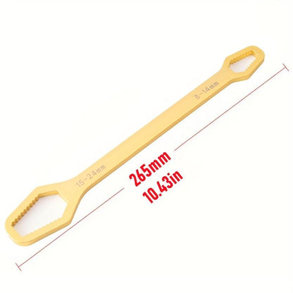 1 Pc Multifunctional Wrench, Household Tools 8-24mm Universal Torx Wrench, Self-tightening Adjustable Glasses Wrench Board, Double-head Torx Spanner