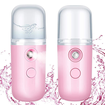 Portable Nano Facial Mist - Handy Steamer for Hydrating and Mist Hand Eyelash Extensions - 30ml USB Mist Handy Steamer for Facial Hydrating