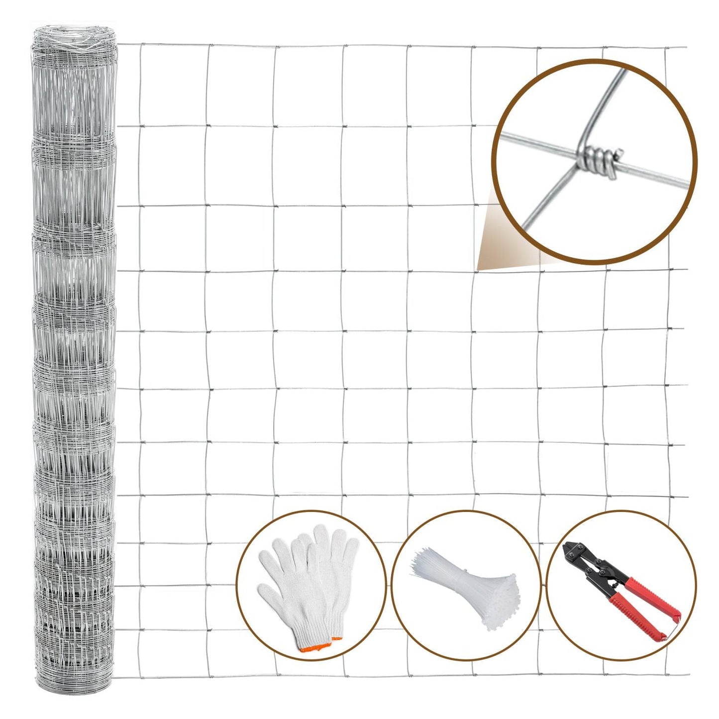 5x164 ft Advanced Weave Farm Enclosures Long-Lasting and Secure Galvanized Farm Fence