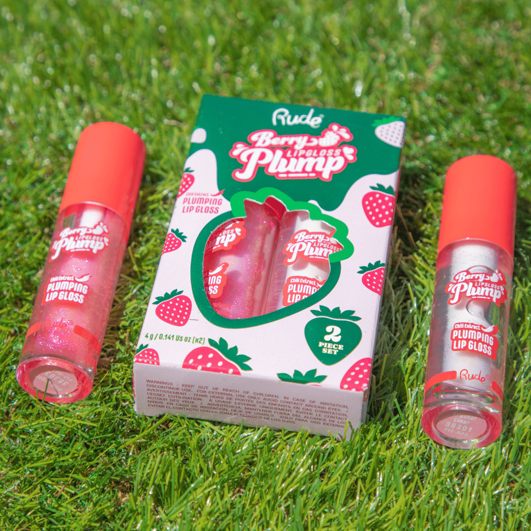 RUDE Berry Plump Plumping Lip Gloss Duo