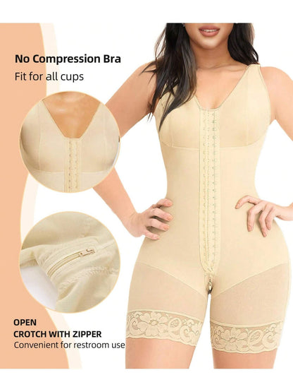 Fajas Colombianas Shapewear for Women Tummy Control Post Surgery Full Body Shaper Butt Lifter with Zipper Crotch,corset tops for women,fajas colombianas moldeadoras