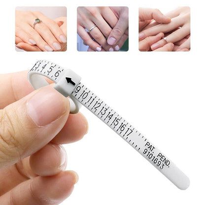 5pcs Ring Size Ruler Ring Measurement Tool Hand Ring Ring Size Measurement Ring Gauge Finger Gauge Real Tester