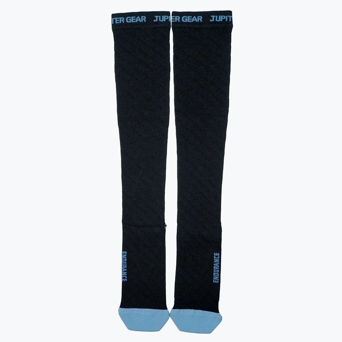 Endurance Compression Socks for Running and Hiking - Black with Blue A