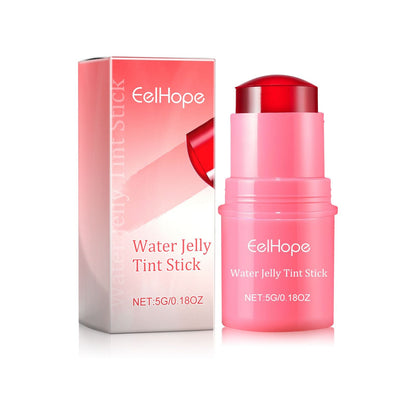 Eelhope Water Jelly Tint Stick, Blush Natural Long Lasting Lip Matte Moisturizing Lip Color Makeup Combination