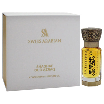 Shaghaf Oud Azraq by Swiss Arabian for Unisex - 0.4 oz Parfum Oil