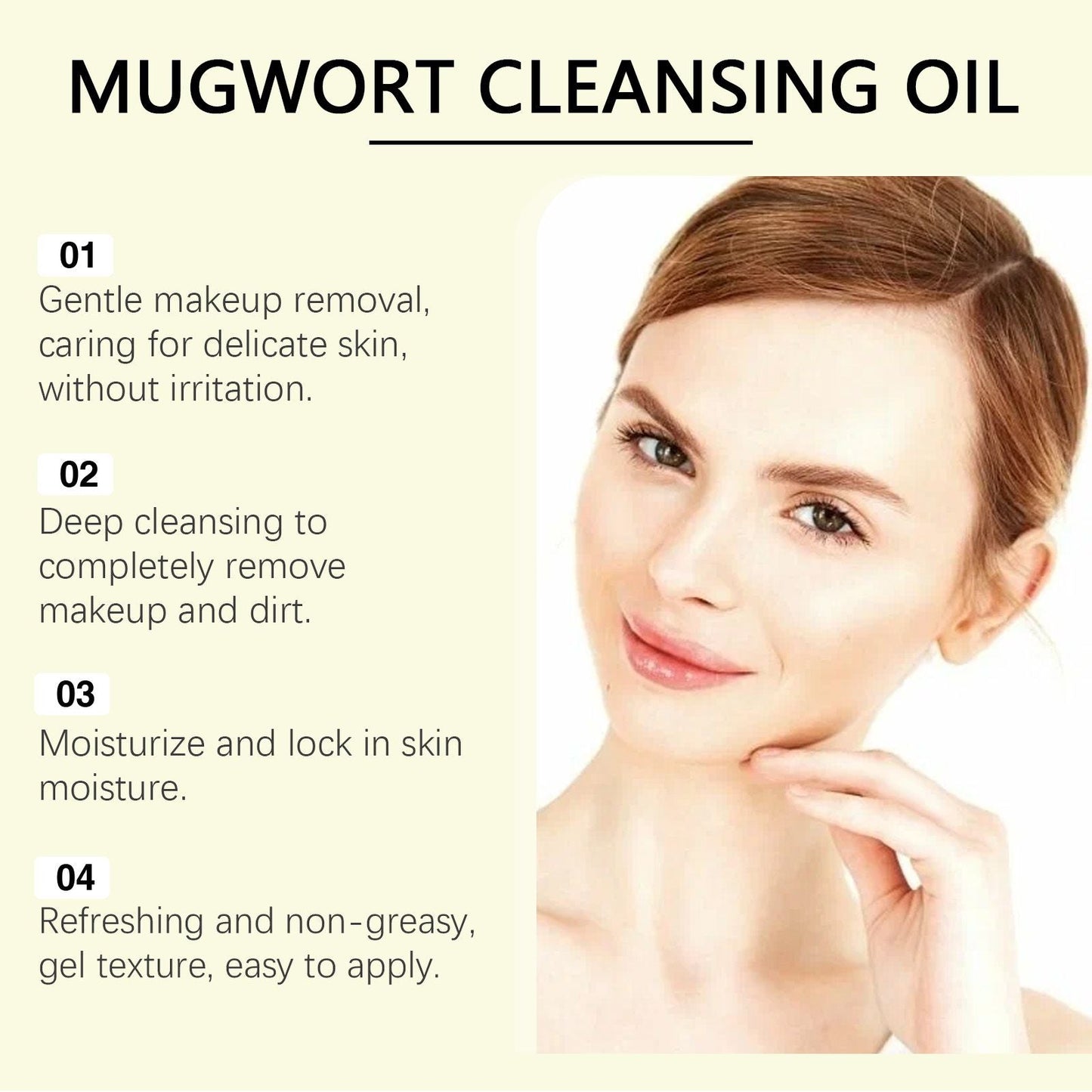 Viareline Mugwormwood Makeup r Oil Gentle, Skin-Friendly, Refreshing, Not Tight, Not Residual, Refreshing, Moisturizing, Moisturizing And Bright