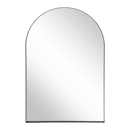 Arched Wall Mirror, 24"×36" Bathroom Mirror Deep Frame, Modern Dresser Mirror Wall Mounted Decor Metal Frame for Bedroom Living Room Entryway Fireplace Mantel Dining Room