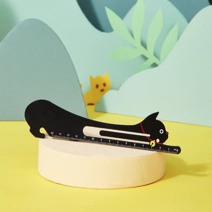 2pcs Cartoon Pet Straight Ruler Bookmarks 5.91inch Scale Ruler Learn Kawaii Stationery Office School Supplies