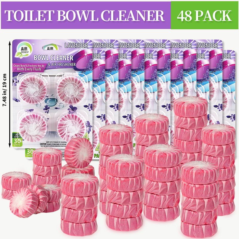 6/24 12/48 Packs Toilet Bowl Cleaner,Toilet Cleaner With Deodorizing Fragrance,Multi-Function Automatic Toilet Cleaner,Toilet Deodorant,Yellow stain And Odor Removal, Deep Cleaning Toilet Tablets