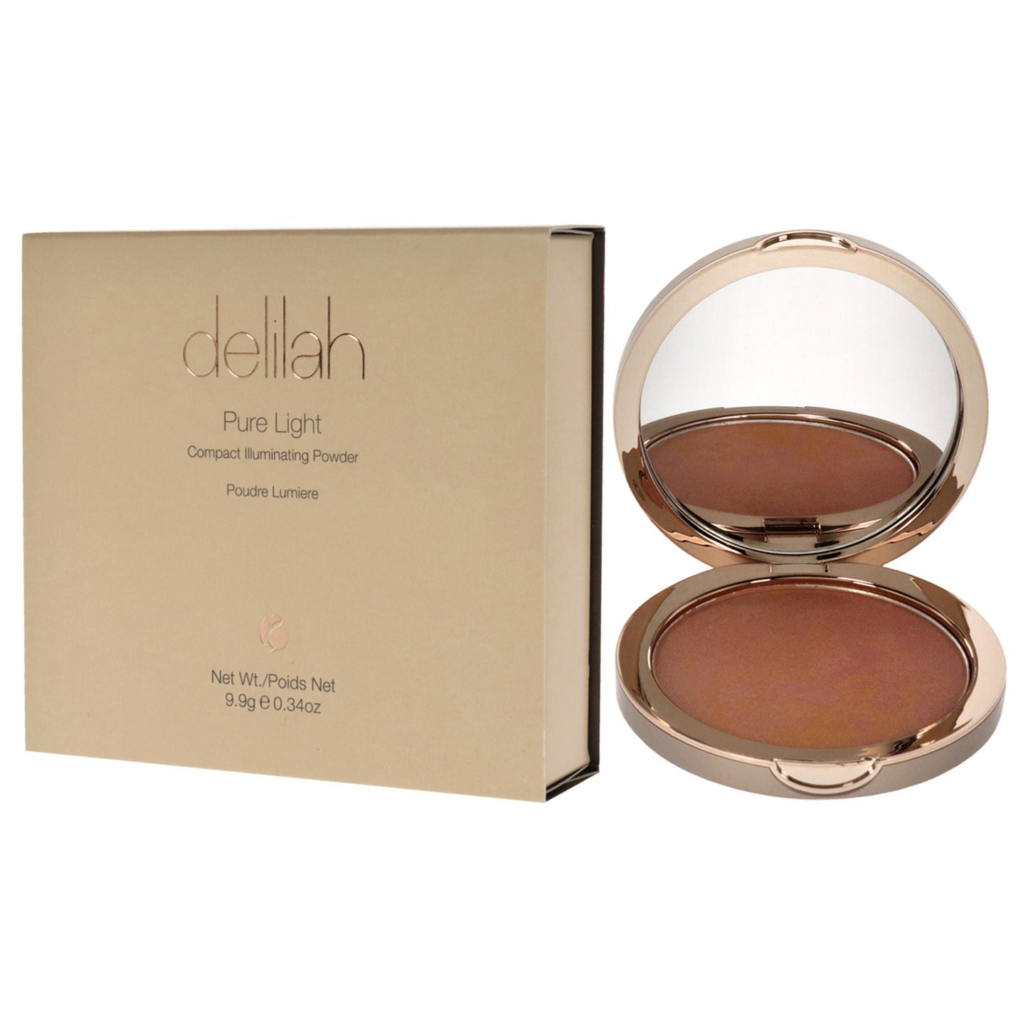 Pure Light Compact Illuminating Powder- Lustre by Delilah for Women - 0.34 oz Powder