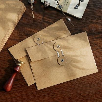 20pcs Vintage Brown Kraft Paper Envelopes 4.53x6.69inch
