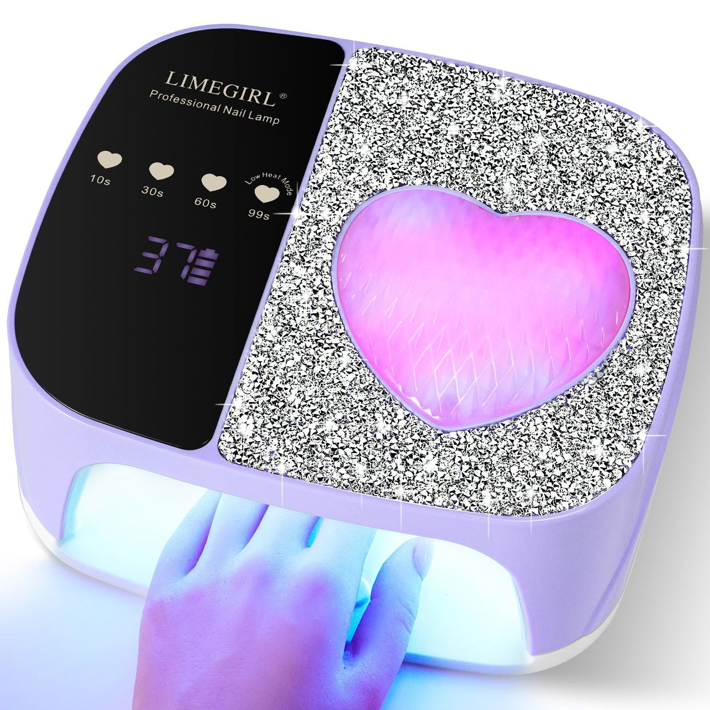 LimeGirl Cordless Nail Dryer for Gel Polish, UV LED Nail Lamp with Fast Curing UV Light & 4 Timer Settings, Portable Rechargeable Gel Lamp Nail Art Tool for Manicure Pedicure at Home & Salon