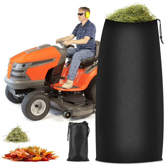 Lawn Tractor Leaf Bag 54 Cubic Feet Standard Garden Waste Collection Bag w/ 112in Opening For Fast & Easy Leaf Collection Riding Lawn Mower Rubbish Bag Outdoor