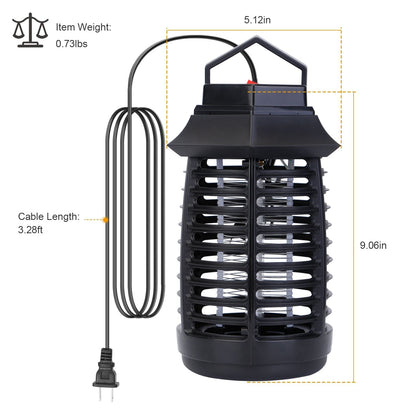 Bug Zapper Electric UV Mosquito Killer Lamp Insect Killer Light Pest Fly Trap Catcher Harmless Odorless Noiseless Narrow Safe Gap For Home Restaurant
