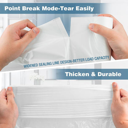 130 Bags 13 Gallon Expandable Heavy-Duty Plastic Multipurpose Disposable Garbage Bags-Super Strong, Leak-Resistant, And Odor-Proof For Bedroom, Kitchen, Living Room, Outdoor, And Toilet