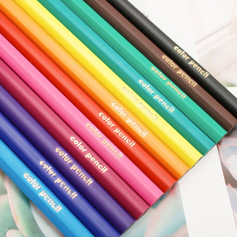12pcs Vibrant And Colorful Colored Pencils Set - Perfect For Drawing, Coloring, Sketching, And Note-taking,