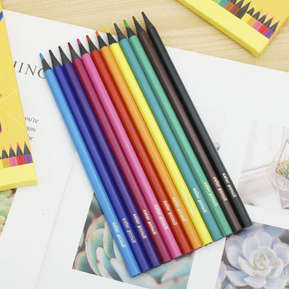 12pcs Vibrant And Colorful Colored Pencils Set - Perfect For Drawing, Coloring, Sketching, And Note-taking,