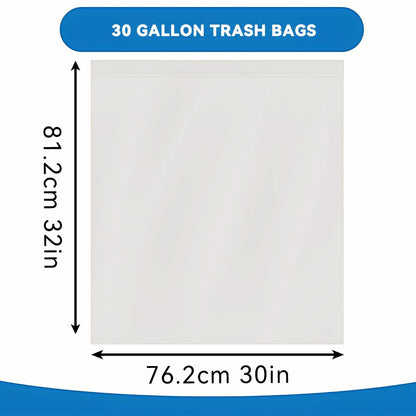 Boxs Of 100 Bags 30 Gallon White Disposable Large Trash Bags For Large Kitchen Trash Can, Hefty Ultra Strong 100 Count 113.5L Multipurpose Supplies For Industrial, Garden, Home,
