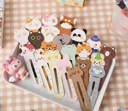 30pcs Cartoon Cute Ruler Bookmarks