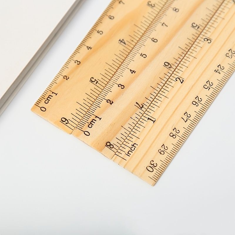 1pc Tailor Ruler Stationery Ruler Wooden Measuring Ruler