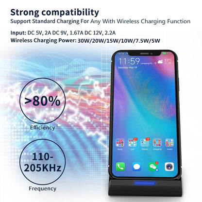 30W Wireless Charger for Samsung S22 S21 Note 20 15W 2 in 1 Fast Charging Stand For iPhone 14 13 12 11 XS XR X 8 Airpods Pro