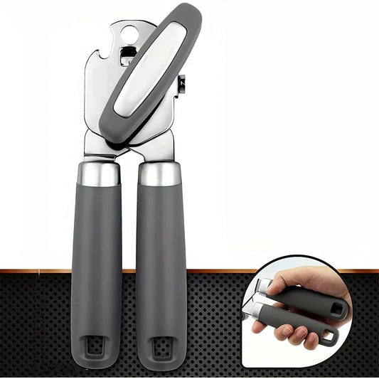 Can Opener, 4-in-1 Can Opener, Bottle Opener, Multi-functional Stainless Steel Canning Knife, Suitable For Home Use