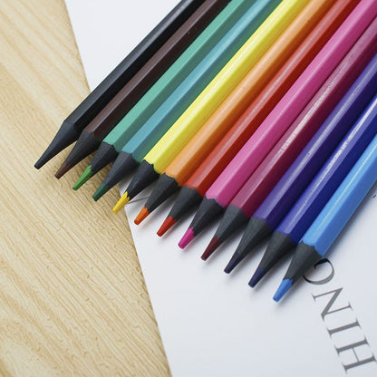 12pcs Vibrant And Colorful Colored Pencils Set - Perfect For Drawing, Coloring, Sketching, And Note-taking,