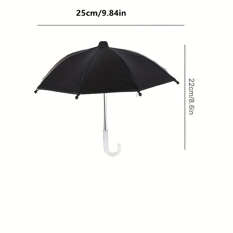 Motorcycle Bicycle Mobile Phone Holder Umbrella, Portable Waterproof Anti-permeability Mini Umbrella Smartphone Motorcycle Decoration Accessories