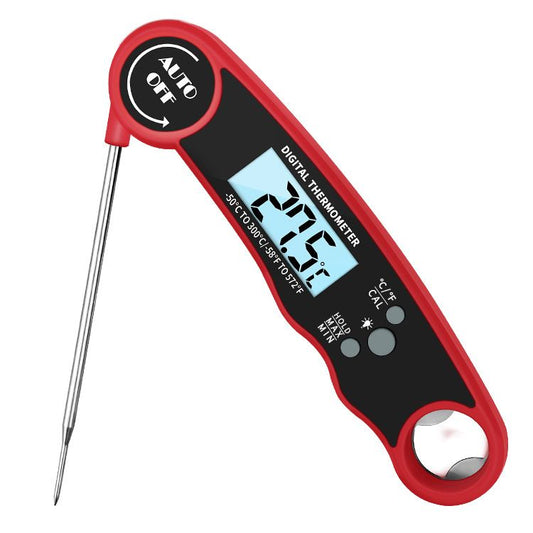 Digital Meat Thermometer with Probe - Waterproof;  Kitchen Instant Read Food Thermometer for Cooking;  Baking;  Liquids;  Candy;  Grilling BBQ & Air Fryer