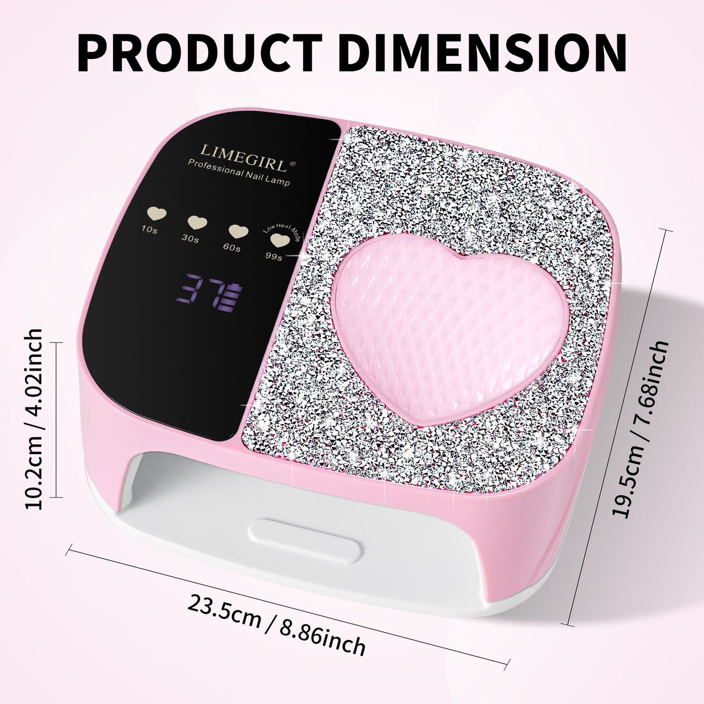 LimeGirl Cordless Nail Dryer for Gel Polish, UV LED Nail Lamp with Fast Curing UV Light & 4 Timer Settings, Portable Rechargeable Gel Lamp Nail Art Tool for Manicure Pedicure at Home & Salon