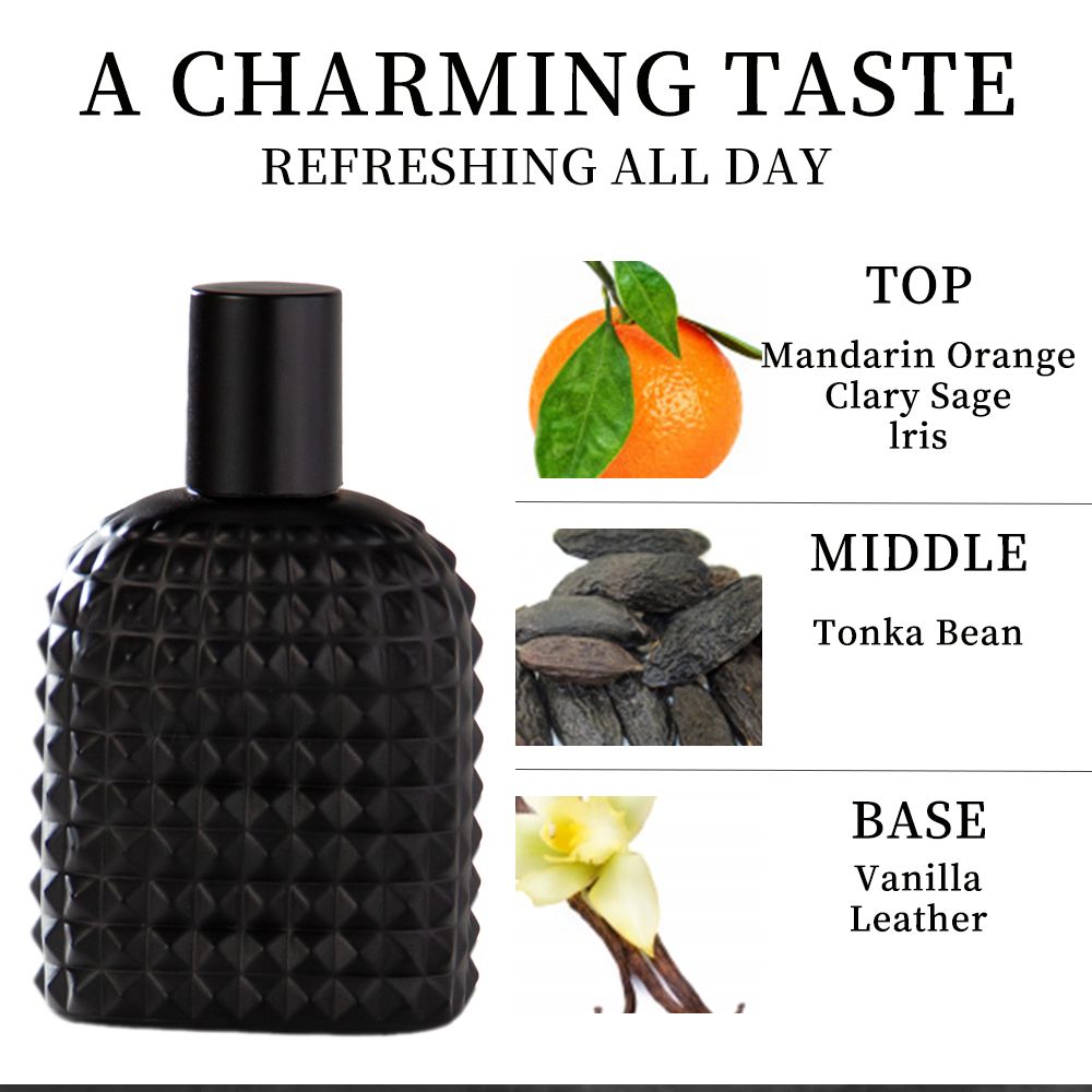 3.4fl Oz Men's Eau De Toilette Spray, Long-Lasting Perfume, Notes Of Lris, Clary Sage And Mandarin Orange Flavor, Perfect For Dating, Daily Life, Parties, Gift Giving