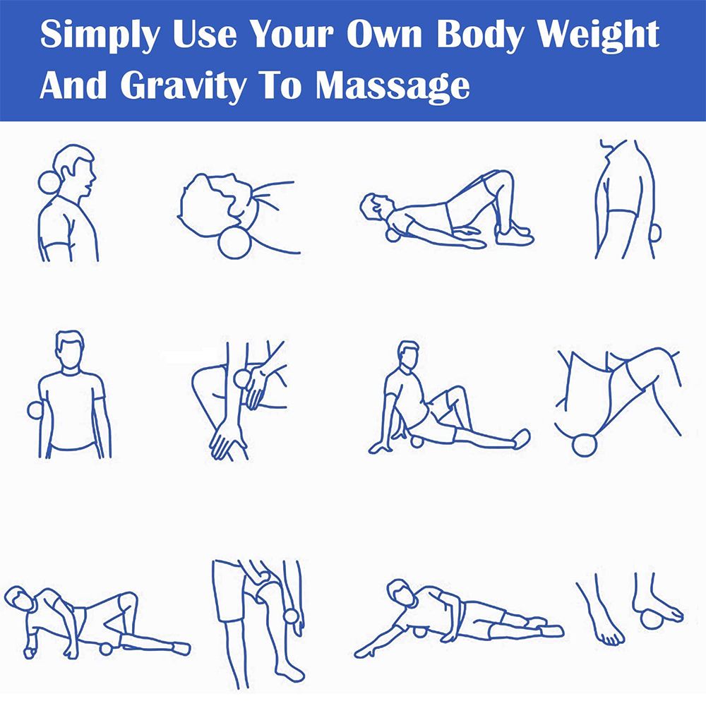 Hedgehog Massage Ball Spiky Peanut Ball Stress Reflexology Trigger Point Massage Balls for Arm Leg Back Feet Hand Muscle Massage