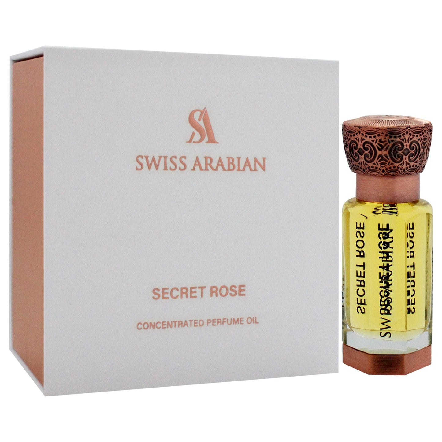 Secret Rose by Swiss Arabian for Unisex - 0.4 oz Parfum Oil