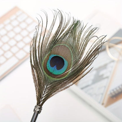 Peacock Feather Pen Dip Water Pen Feather Pen Adult Signature Pen Small Gift Box For Mom, Teacher And Classmates Holiday Gift