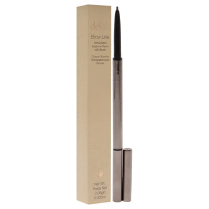 Brow Line Retractable Eyebrow Pencil With Brush - Sable by Delilah for Women - 0.002 oz Eyebrow