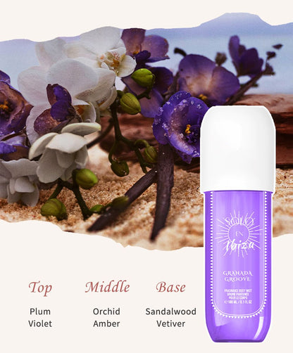 [SOLO EN IBIZA Mist] 4pcs Set SOLO EN IBIZA6.1fl.oz Long-Lasting Hair & Body Fragrance Misfor Women Perfect for Dating, Parties and GiftGiving