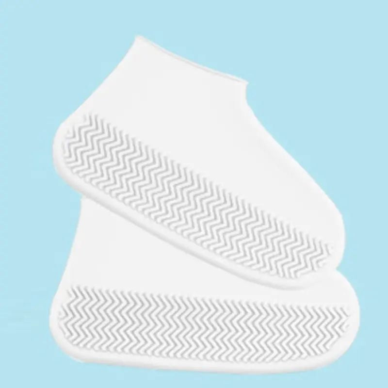 1 Pair Of Reusable Latex Waterproof Rain Shoe Covers Slip-resistant Rubber Rain Boot Covers S/M/L Shoe Accessories