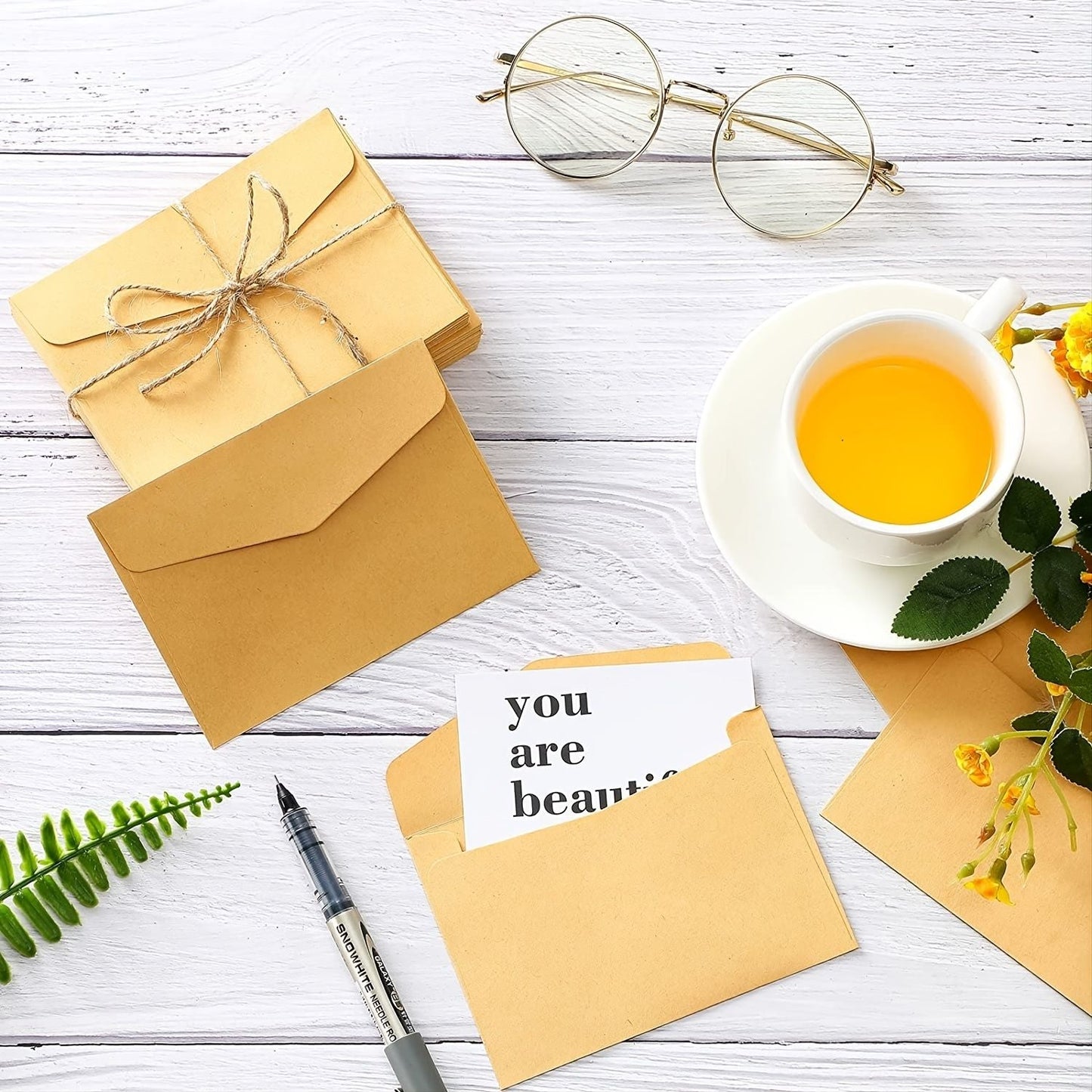 50pcs Gift Card Envelopes, Mini Paper Card Envelopes Covers, Credit Card Envelopes Covers For Christmas Gift Cards Invitations Business Bills Mini Cards