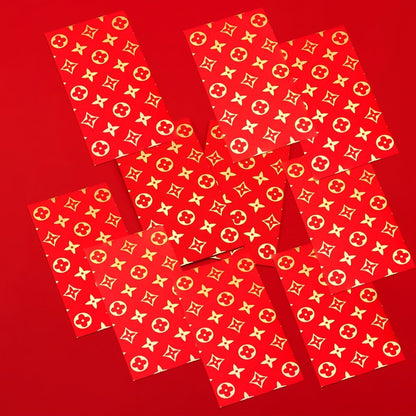 6pcs 2023 Red Envelopes - Hard Paper Bronzing Style for Chinese New Year Luck!