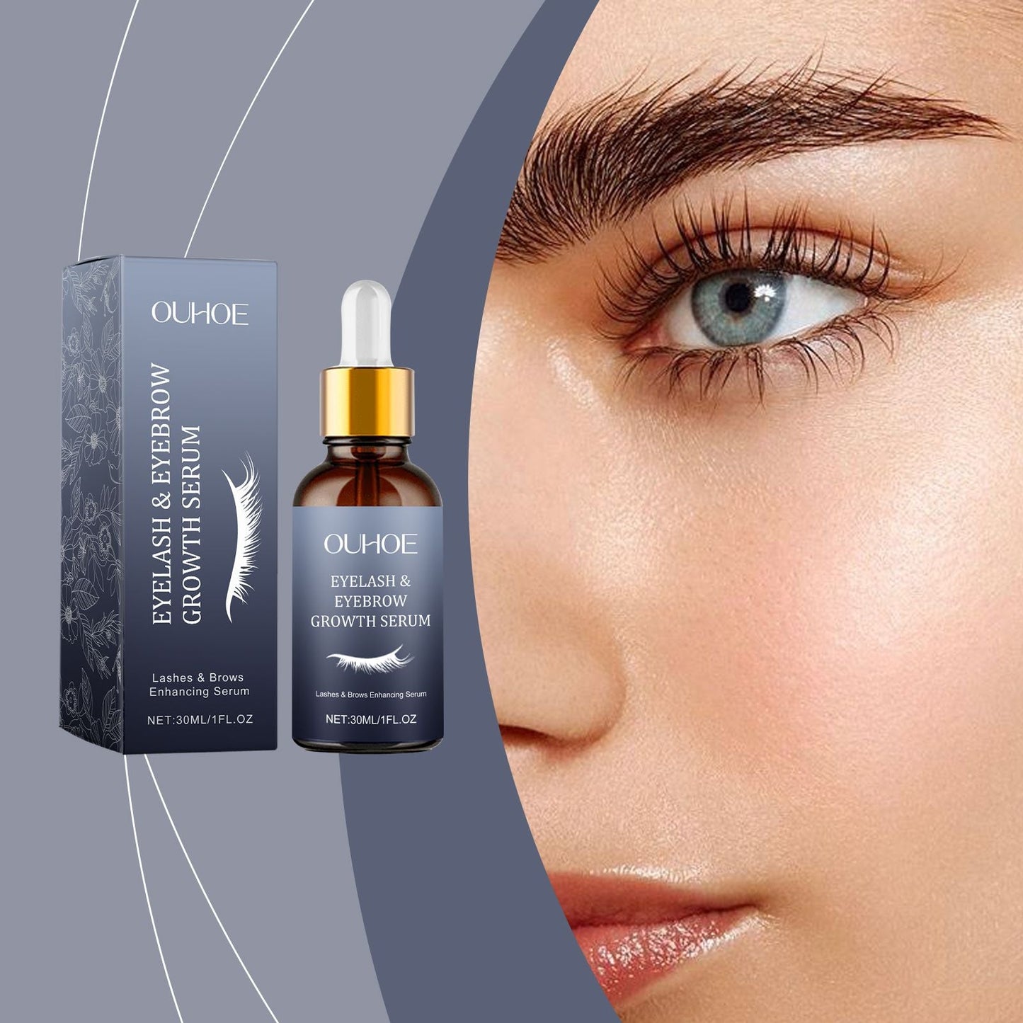 OUHOE Mascara Daily Gentle Care Eyelash Brow Care Root Natural Slimming Moisturizing Treatment