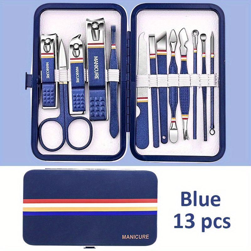 Premium Manicure Set - Stainless Steel Toe & Finger Nail Clippers, Files & Cutters - Perfect for Men & Women!