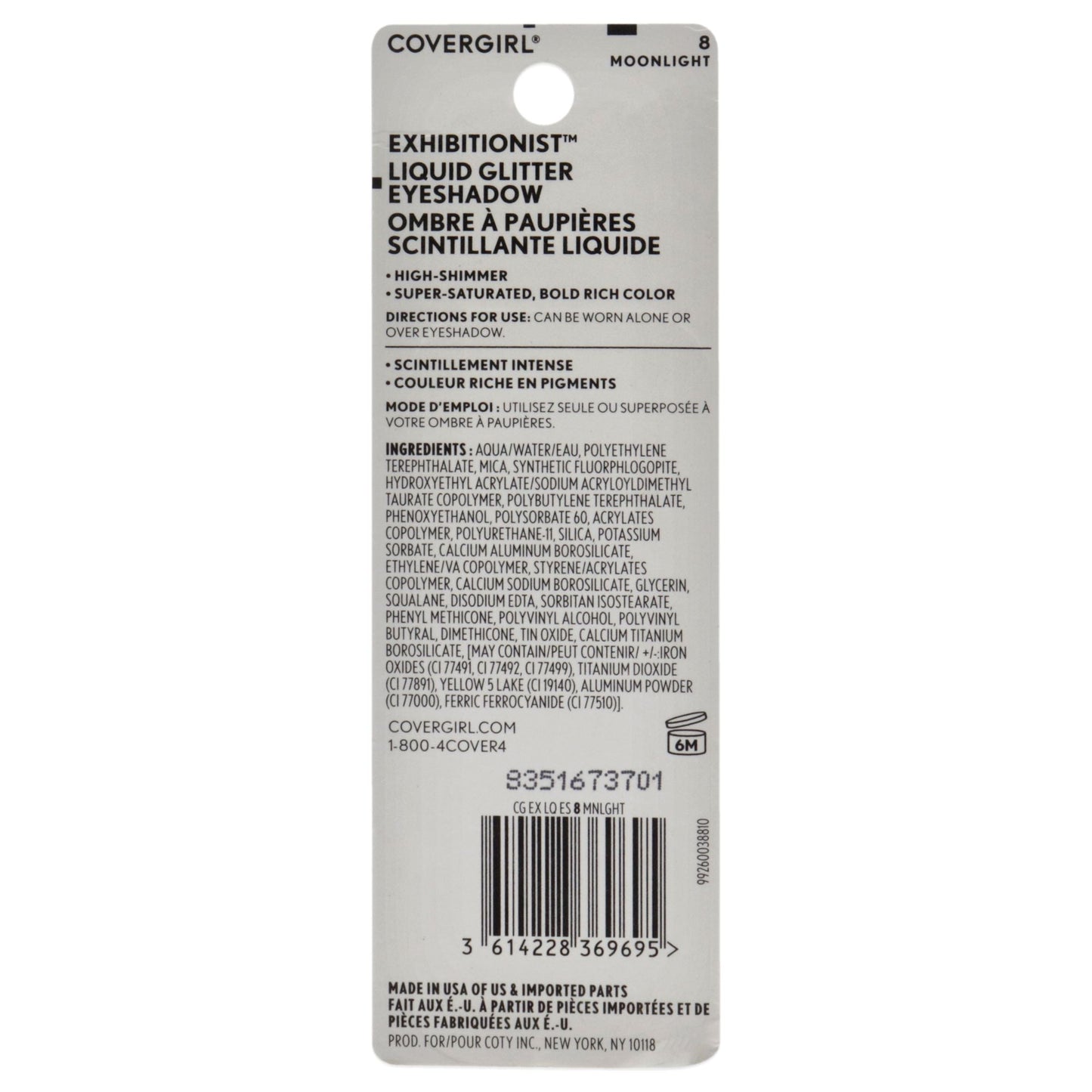 Exhibitionist Liquid Glitter Eyeshadow - 8 Moonlight by CoverGirl for Women - 0.13 oz Eye Shadow