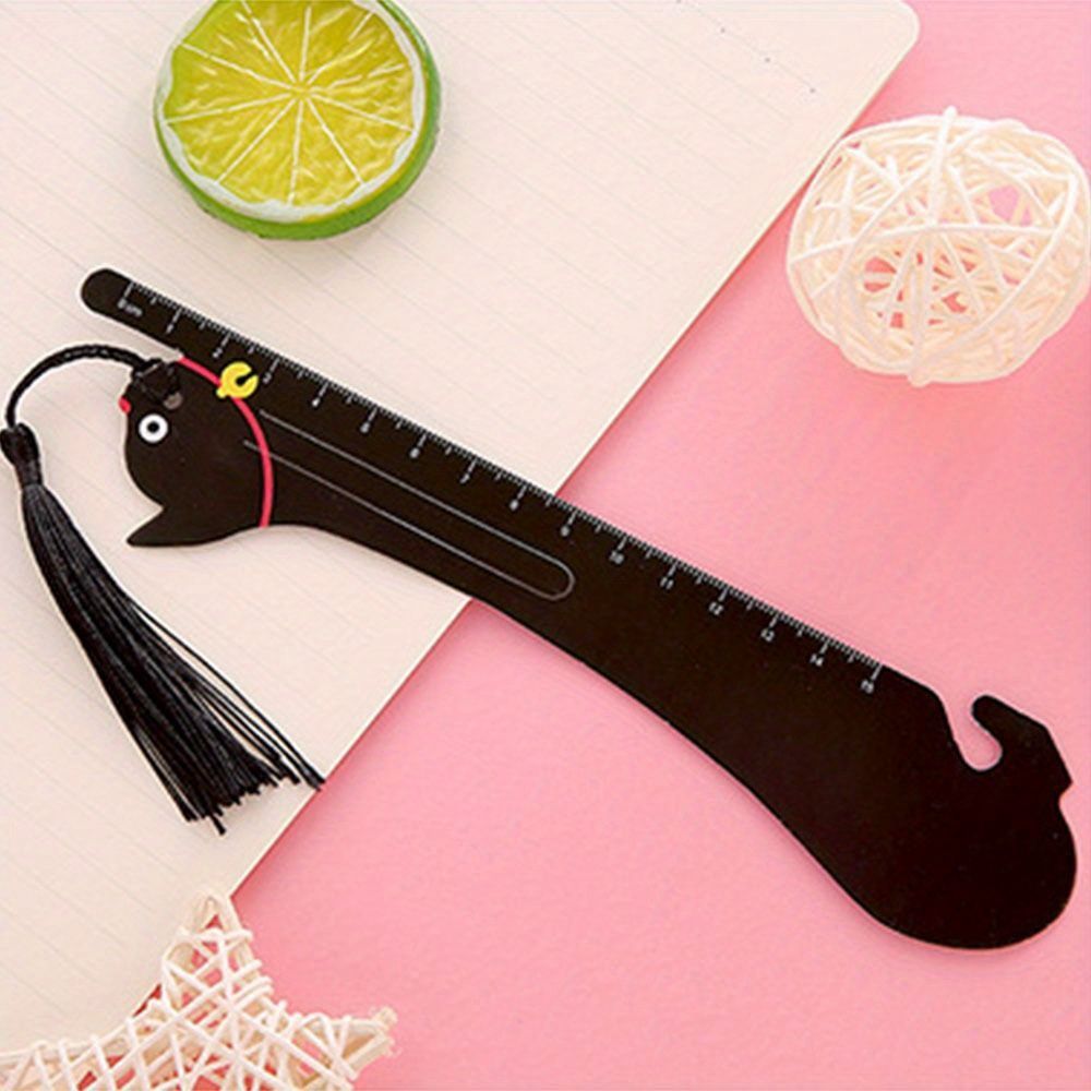 2pcs Cartoon Pet Straight Ruler Bookmarks 5.91inch Scale Ruler Learn Kawaii Stationery Office School Supplies