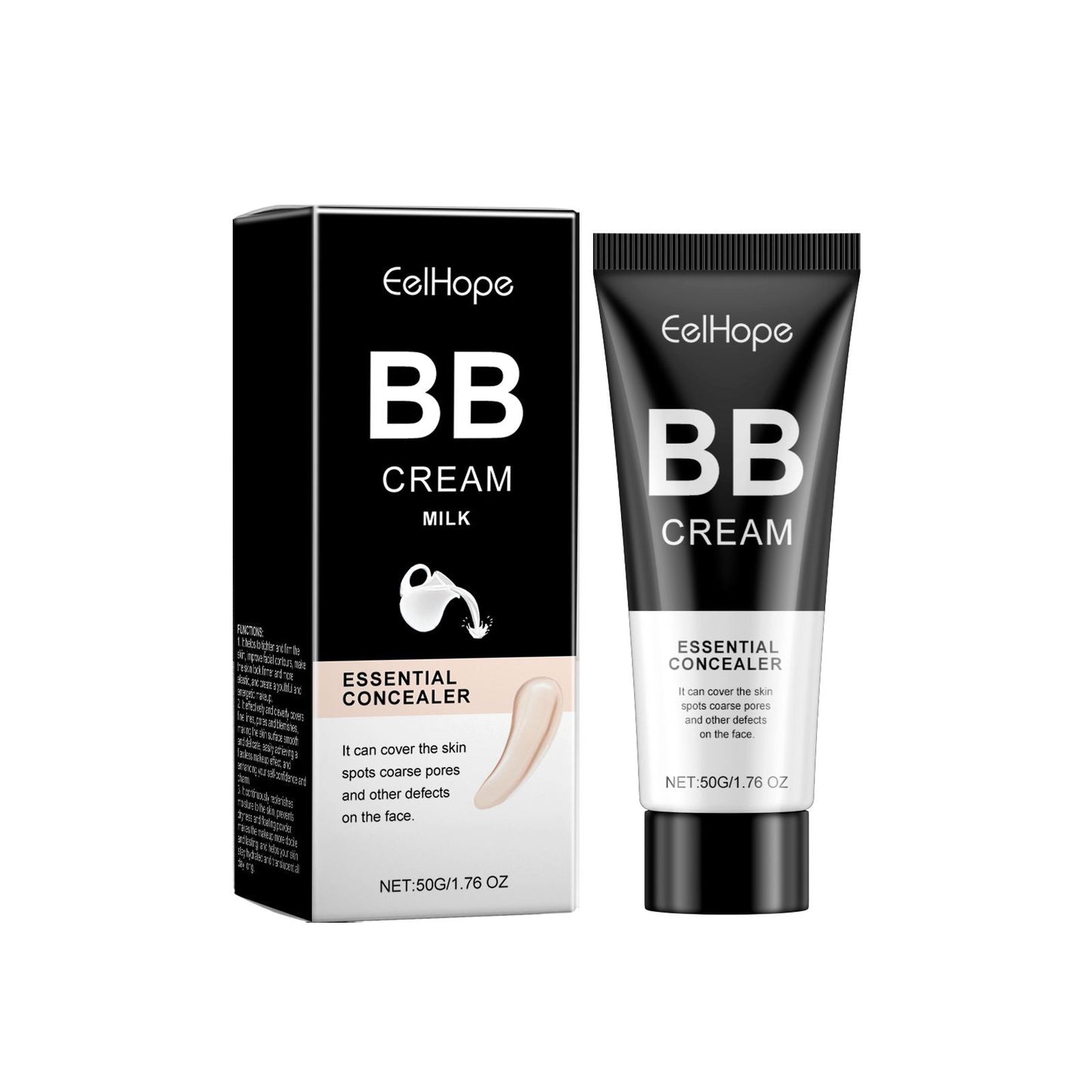Eelhope(ivory white colour) Concealer Bb Cream Series Oil Control Lightweight Concealer Brightening Skin Daily Lazy Skin Bb Cream